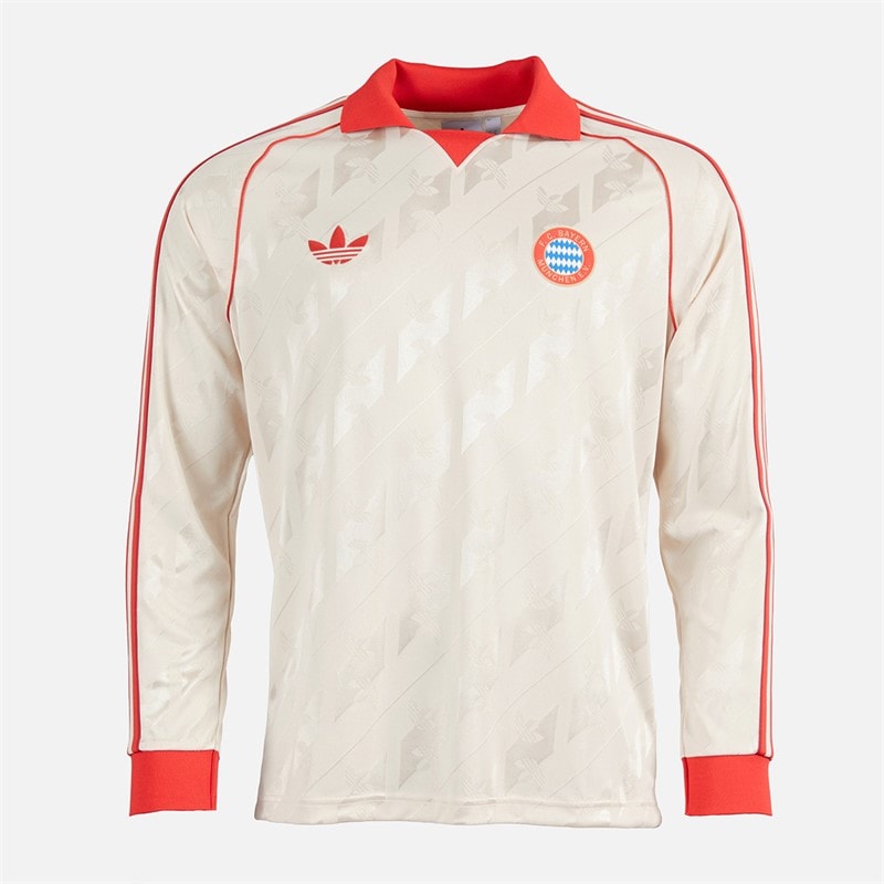 adidas Herre FCB FC Bayern München Langærmet Retro Trøje Linen