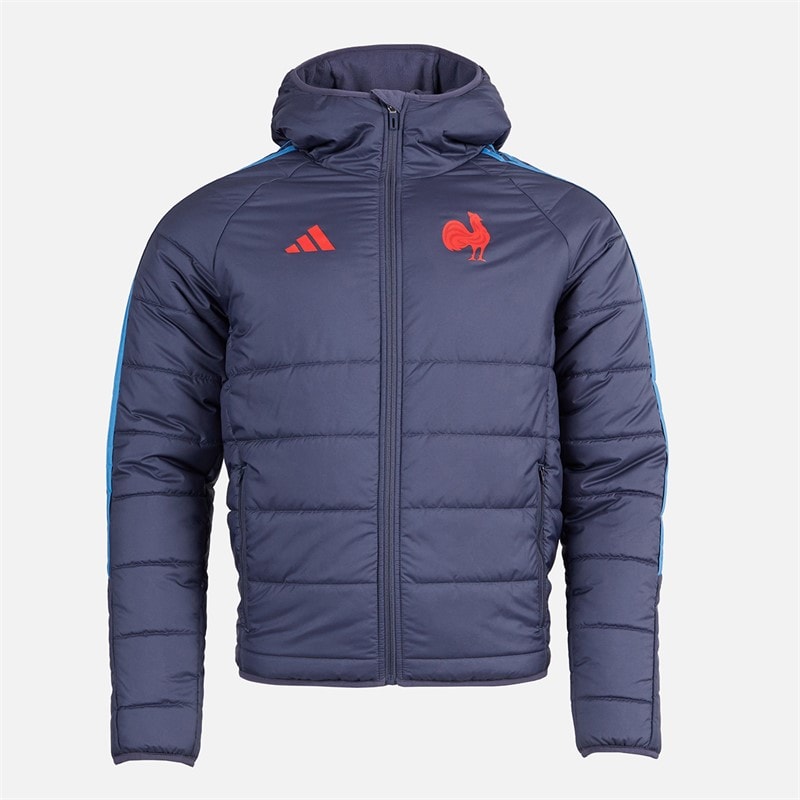 adidas Herre FFR Frankrig Rugby Vinterjakke Shadow Navy - Billede 1