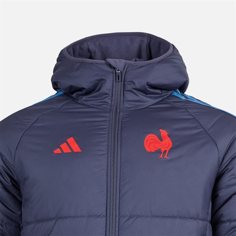 adidas Herre FFR Frankrig Rugby Vinterjakke Shadow Navy - Billede 3
