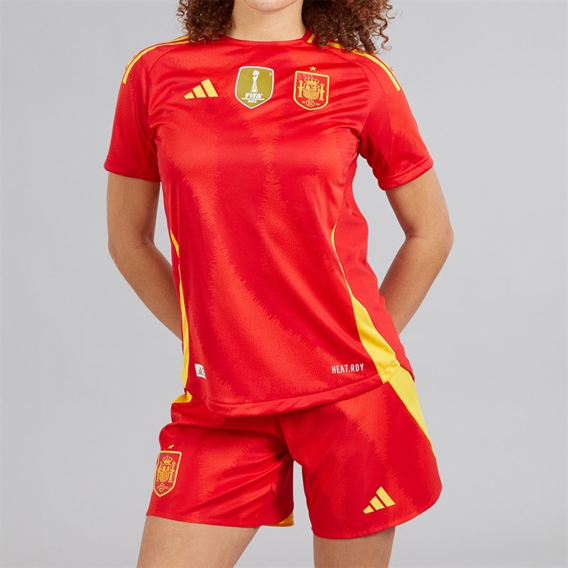 adidas Dame FEF Spanien Dame 24/25 Autentiske Hjemme Shorts Better Scarlet - Billede 5
