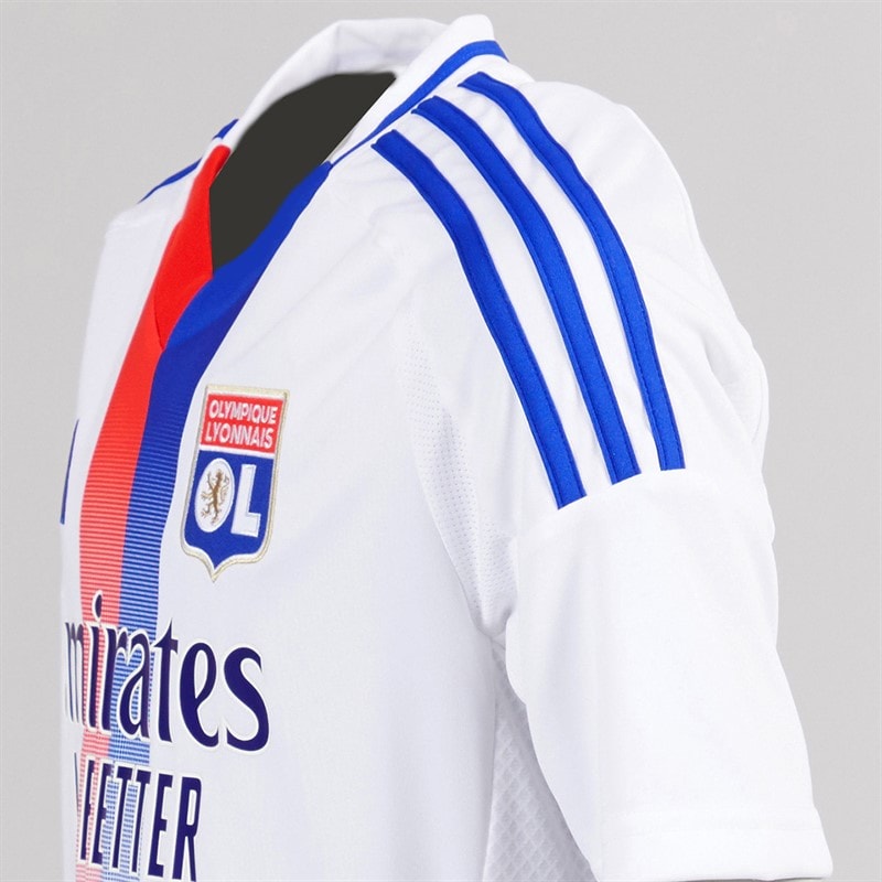 adidas Junior Drenge OL Olympique Lyon 24/25 hjemme trøje Hvid - Billede 3