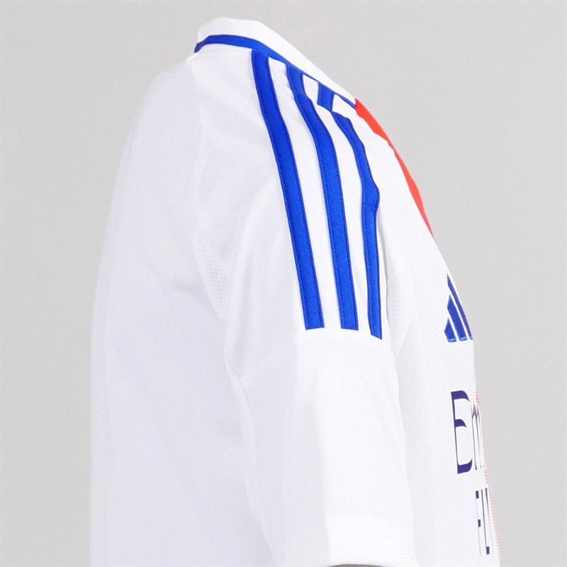 adidas Junior Drenge OL Olympique Lyon 24/25 hjemme trøje Hvid - Billede 4
