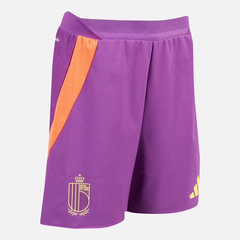 adidas Herre RBFA Belgien 24/25 Autentiske udebane shorts Glory Purple - Billede 4