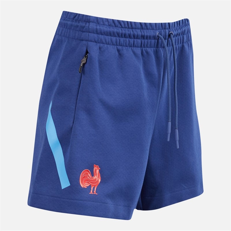 adidas Dame FFR Frankrig Rugby Z.N.E. Rejse Shorts Dark Blue - Billede 2