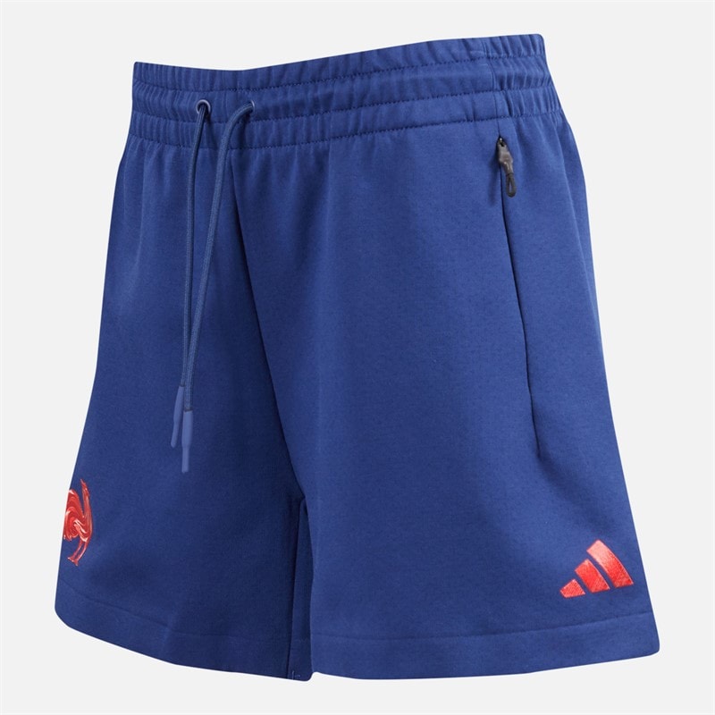 adidas Dame FFR Frankrig Rugby Z.N.E. Rejse Shorts Dark Blue - Billede 4