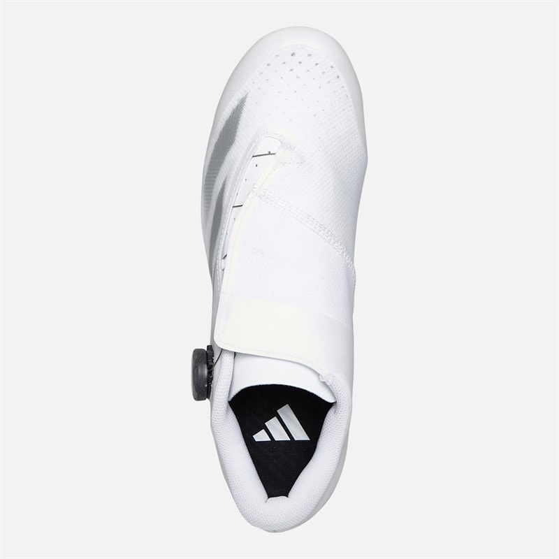 adidas Herre Tempo 3 striber BOA cykelsko Cloud White/Silver Metallic/Core Black - Billede 4