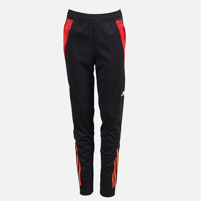 adidas Junior Drenge OL Olympique Lyon træningsbukser Sort/App Solar Red