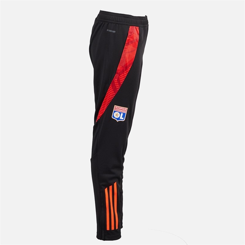 adidas Junior Drenge OL Olympique Lyon træningsbukser Sort/App Solar Red - Billede 3