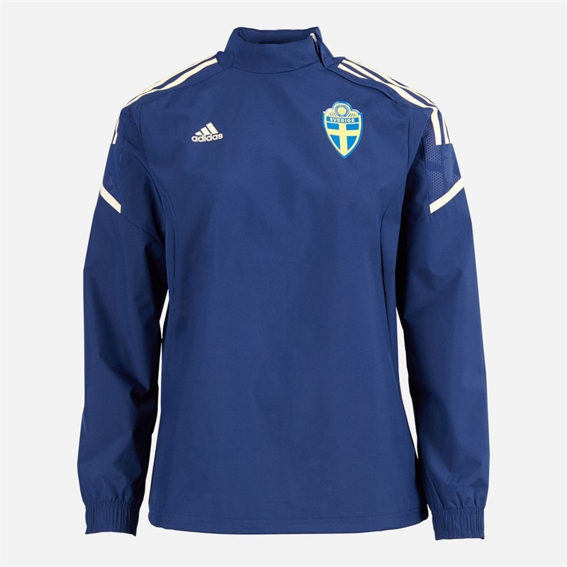 adidas Dame SVFF Sverige Hybrid Top Team Navy Blue/Easy Yellow - Billede 1