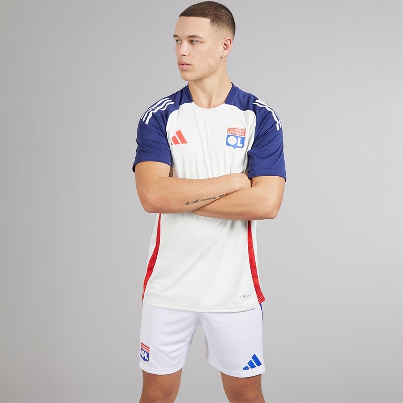 adidas Herre OL Olympique Lyon 24/25 Hjemme shorts Hvid - Billede 4