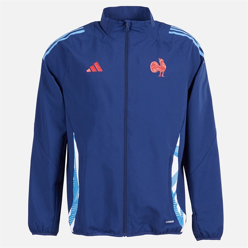 adidas Herre FFR Frankrig Rugby Præsentationsjakke Dark Blue