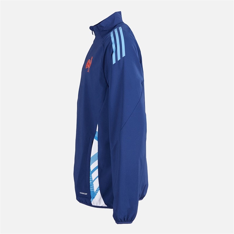 adidas Herre FFR Frankrig Rugby Præsentationsjakke Dark Blue - Billede 2