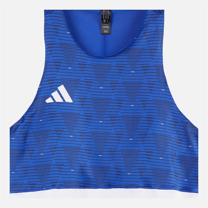 adidas Dame Y-Tank Heat.Rdy Trænings T-shirt Semi Lucid Blue/Hvid - Billede 3