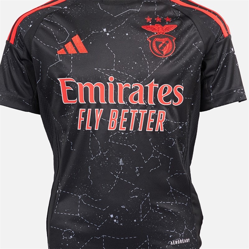 adidas Junior Drenge SLB Benfica 24/25 udebanetrøje Sort - Billede 4