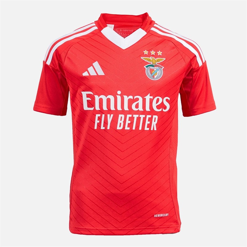 adidas Junior Drenge SLB Benfica 24/25 hjemme trøje Benfica Red