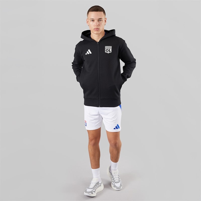 adidas Herre OL Olympique Lyon Anthem Jakke Sort - Billede 4
