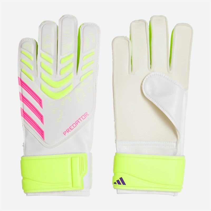adidas Junior Predator Trænings Målmands handsker Hvid/Lucid Lemon/Lucid Pink