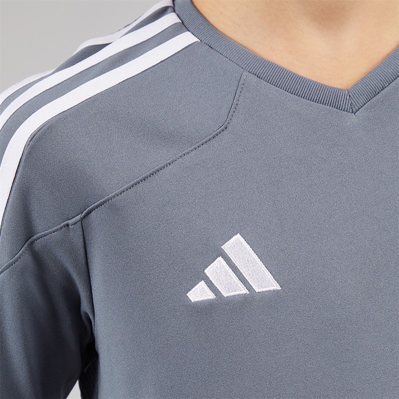 adidas Børne Junior Tiro 23 League T Shirt Team Onix/Hvid - Billede 3