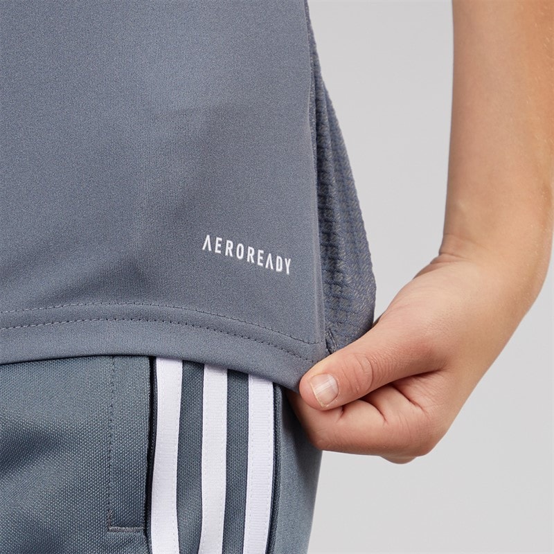 adidas Børne Junior Tiro 23 League T Shirt Team Onix/Hvid - Billede 5