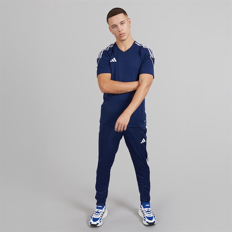 adidas Herre Tiro 23 League T-shirt Team Navy Blue/Hvid - Billede 4
