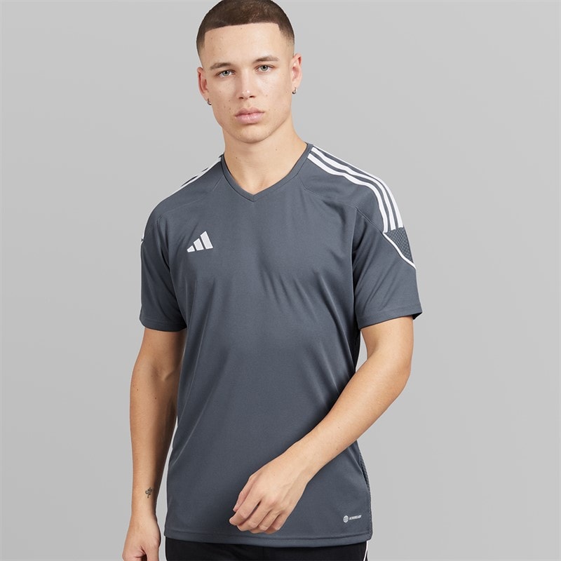 adidas Herre Tiro 23 League T-shirt Team Onix/Hvid - Billede 1