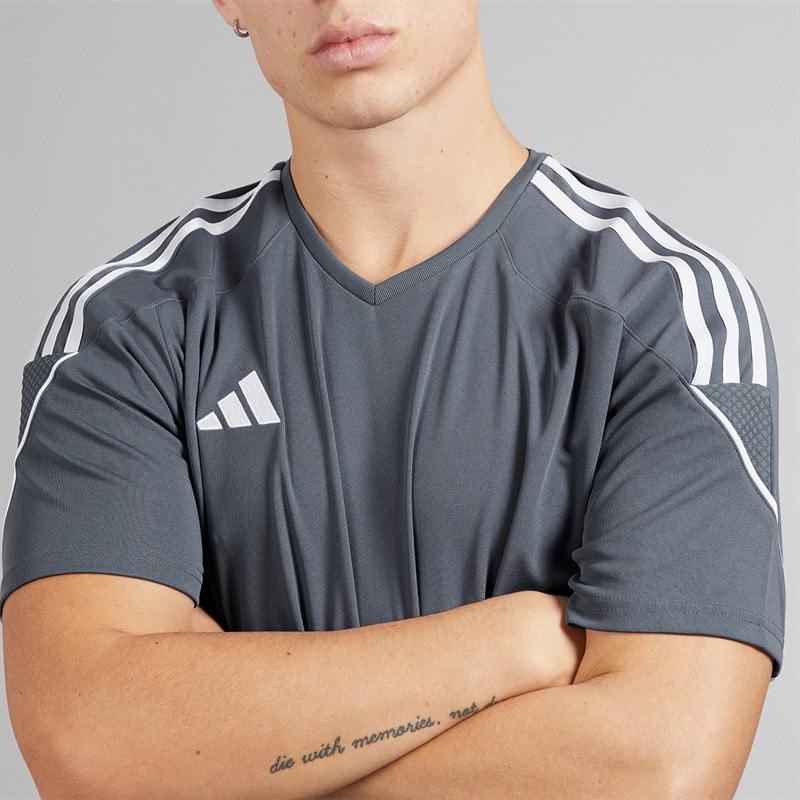 adidas Herre Tiro 23 League T-shirt Team Onix/Hvid - Billede 3