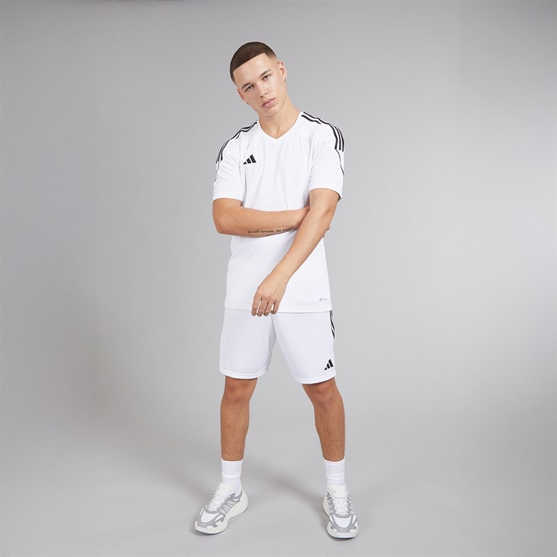 adidas Herre Tiro 23 League T-shirt Hvid/Sort - Billede 4