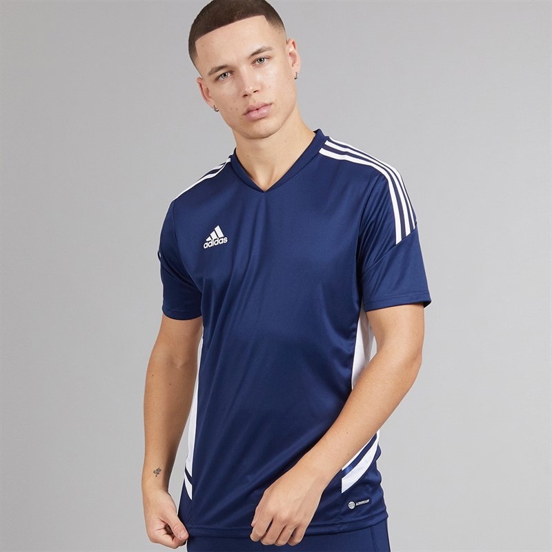 adidas Herre Condivo 22 T-shirt Team Navy Blue/Hvid - Billede 1
