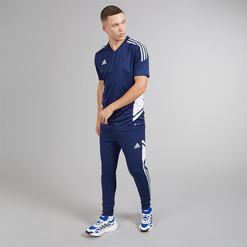 adidas Herre Condivo 22 T-shirt Team Navy Blue/Hvid - Billede 4