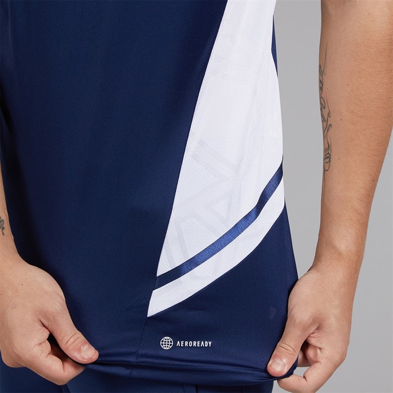 adidas Herre Condivo 22 T-shirt Team Navy Blue/Hvid - Billede 5