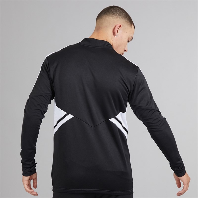 adidas Herre Condivo 22 1/4 lynlås træningstop Sort/Hvid - Billede 2