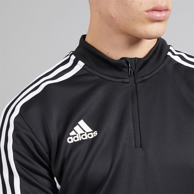 adidas Herre Condivo 22 1/4 lynlås træningstop Sort/Hvid - Billede 3