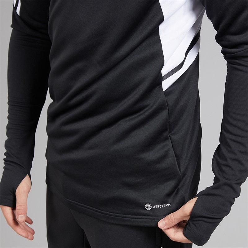 adidas Herre Condivo 22 1/4 lynlås træningstop Sort/Hvid - Billede 5