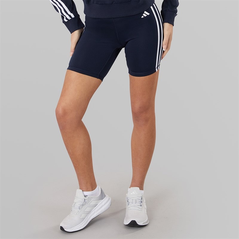 adidas Dame Training Essentials 3-Stripes Højtaljede Shorts Legend Ink - Billede 1
