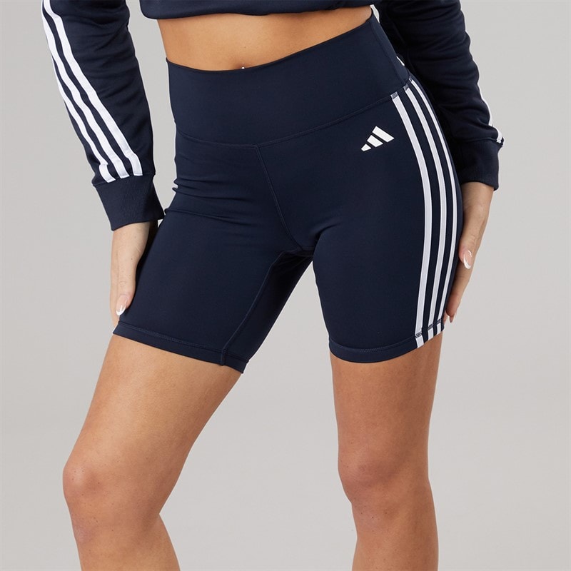 adidas Dame Training Essentials 3-Stripes Højtaljede Shorts Legend Ink - Billede 3