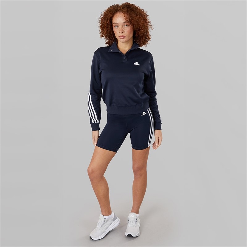 adidas Dame Training Essentials 3-Stripes Højtaljede Shorts Legend Ink - Billede 4