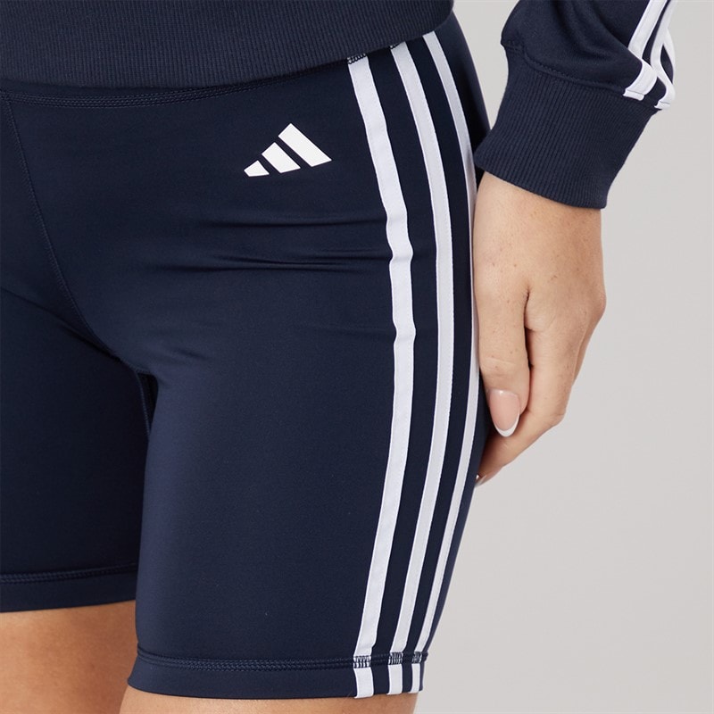 adidas Dame Training Essentials 3-Stripes Højtaljede Shorts Legend Ink - Billede 5