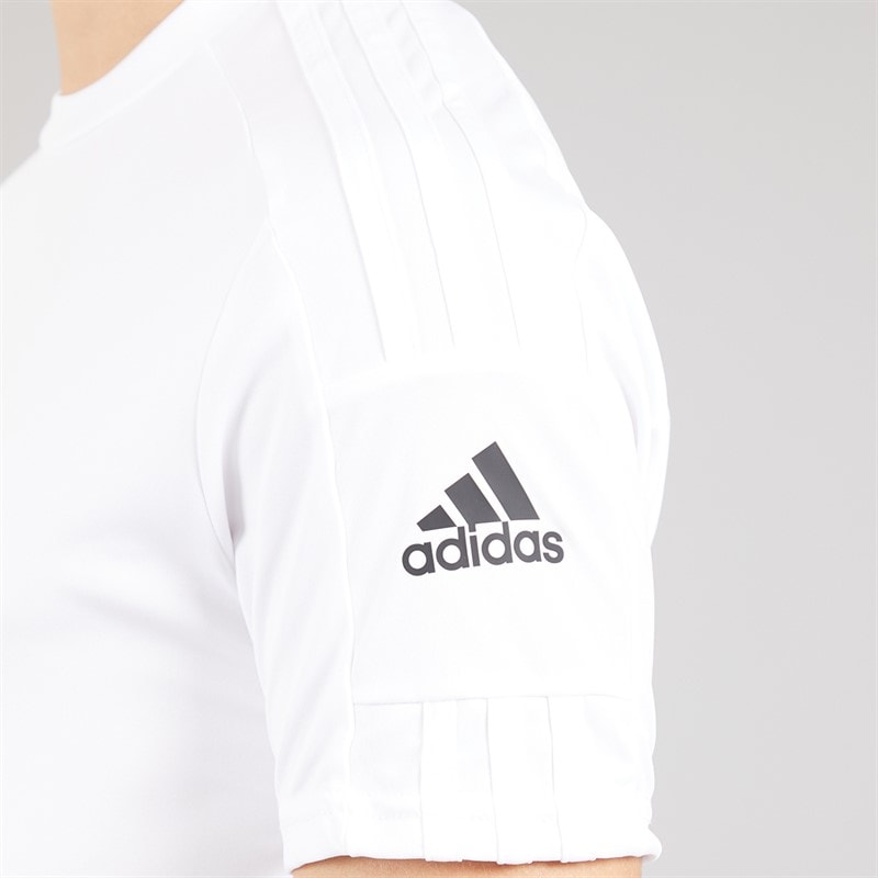 adidas Herre Squadra 21 T-shirt Hvid/Hvid/Sort - Billede 3