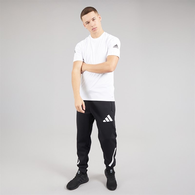 adidas Herre Squadra 21 T-shirt Hvid/Hvid/Sort - Billede 4