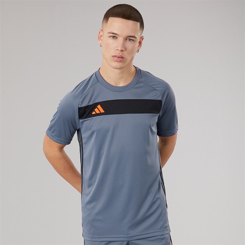 adidas Herre Tiro 25 Essentials T-shirt Team Onix/Super Orange - Billede 1