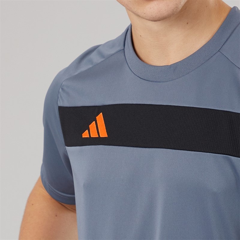 adidas Herre Tiro 25 Essentials T-shirt Team Onix/Super Orange - Billede 3