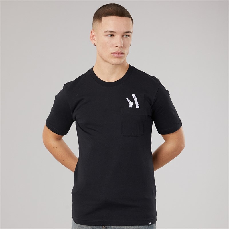 adidas Herre Lounge Sandaler Grafisk Lomme T-shirt Sort - Billede 3