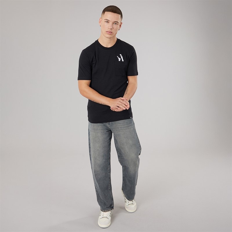 adidas Herre Lounge Sandaler Grafisk Lomme T-shirt Sort - Billede 4