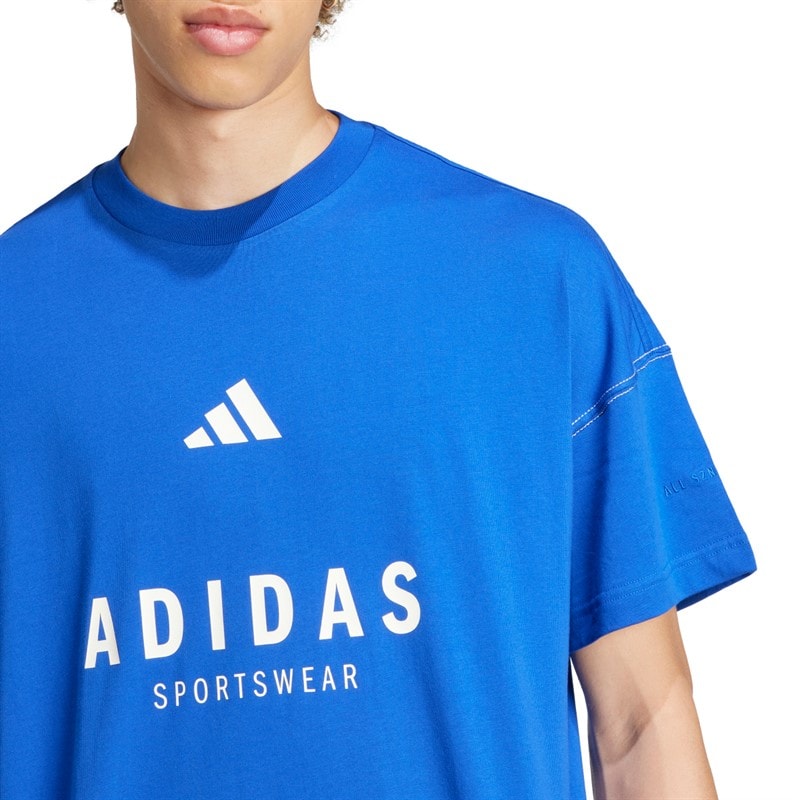 adidas Herre All Szn Grafik T-shirt Royal Blue - Billede 3