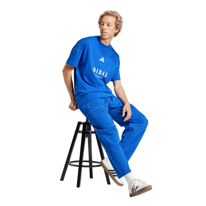 adidas Herre All Szn Grafik T-shirt Royal Blue - Billede 5