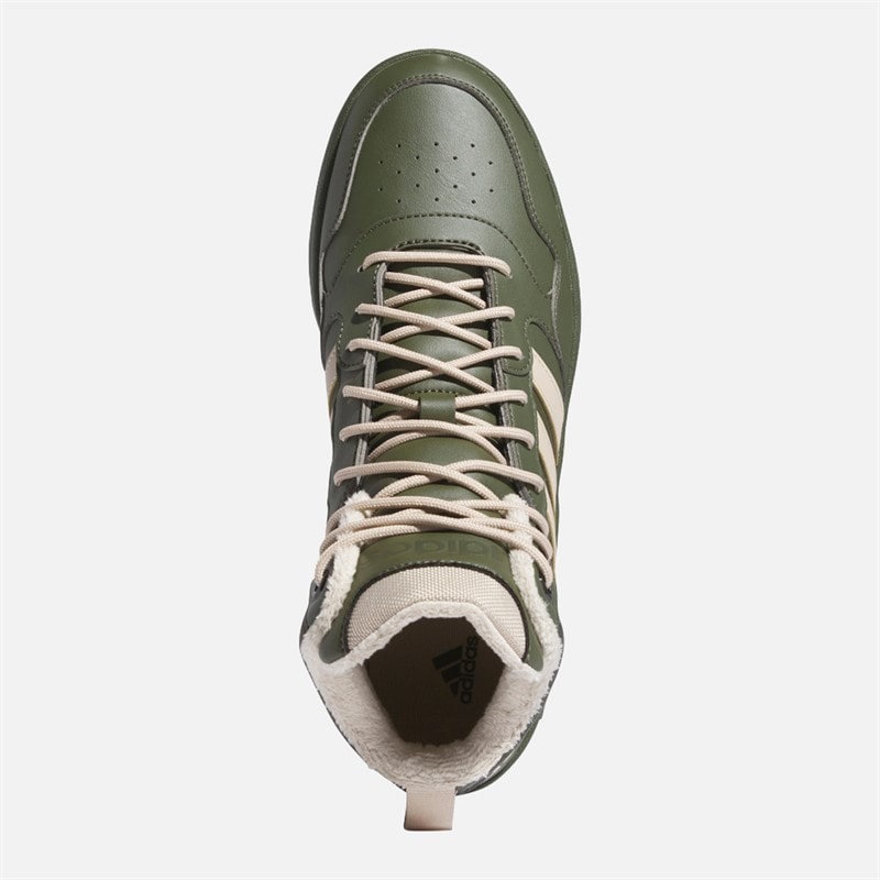 adidas Herre Hoops 3.0 Mellem Fór Forede Træningssko Night Cargo/Clay Brown/Core Black - Billede 4