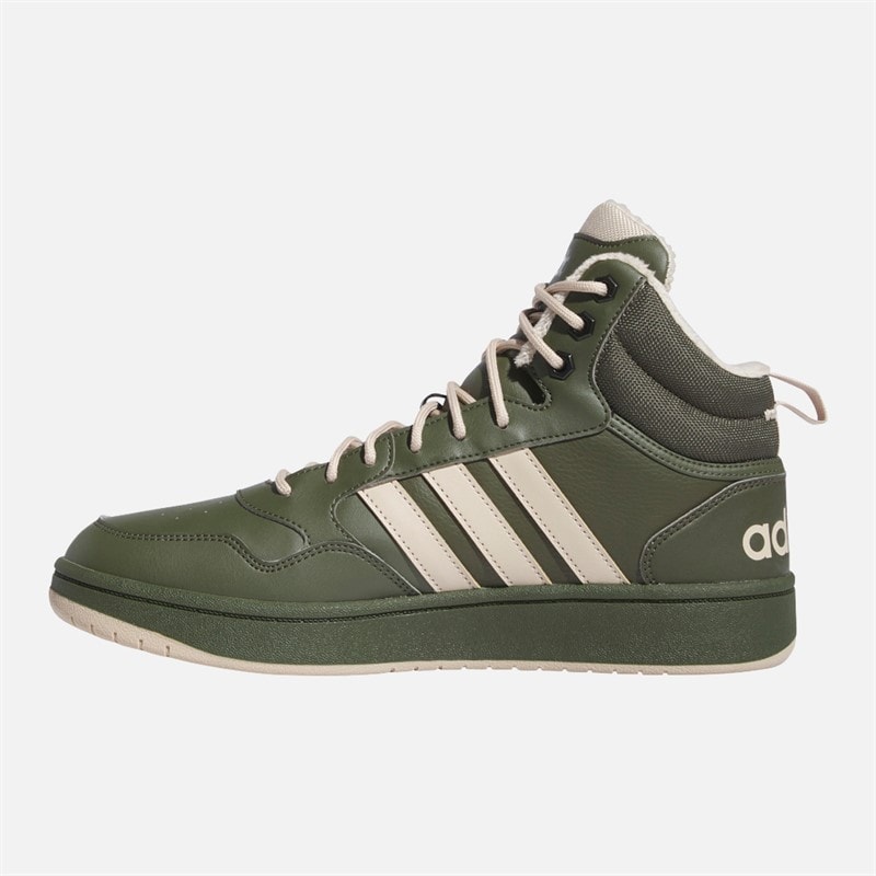 adidas Herre Hoops 3.0 Mellem Fór Forede Træningssko Night Cargo/Clay Brown/Core Black - Billede 5