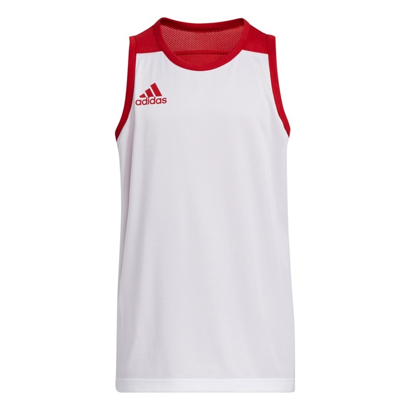 adidas Junior 3G Speed Vendbar Basketball Trøje Power Red/Hvid - Billede 5