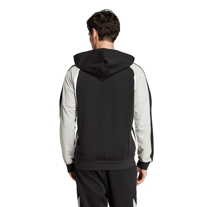 adidas Herre sæsonbestemt essentielle farveblok fuld lynlås hættetrøje Sort - Billede 2