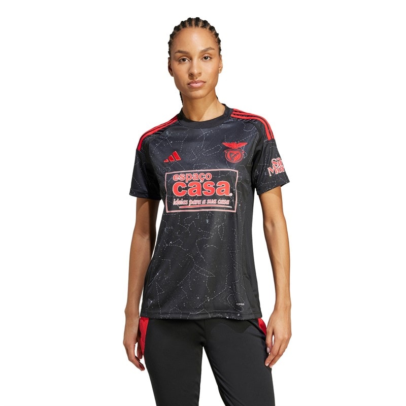 adidas Dame SLB Benfica 24/25 ude trøje Sort - Billede 1